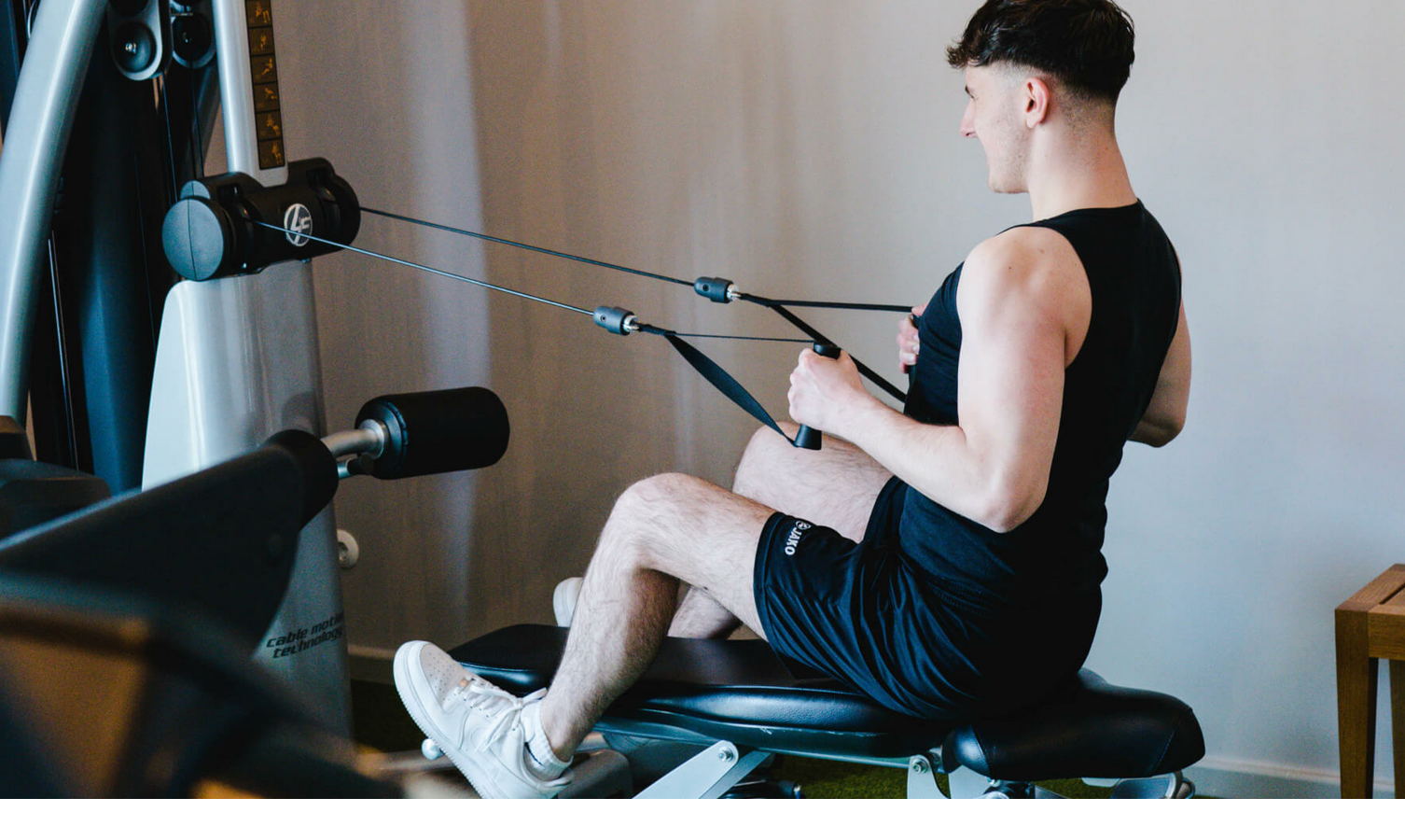 Exercise equipment in a fitness room