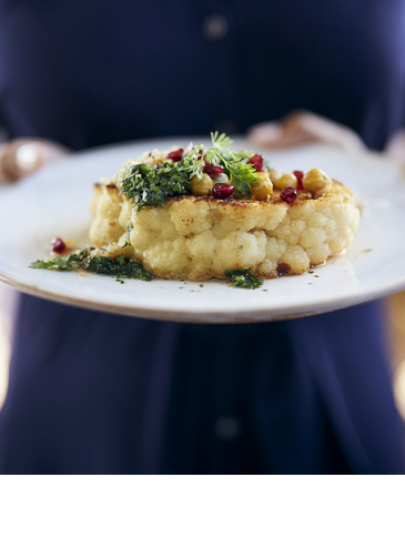 Cauliflower Steak at Grillroom restaurant at LOUIS Hotel Munich